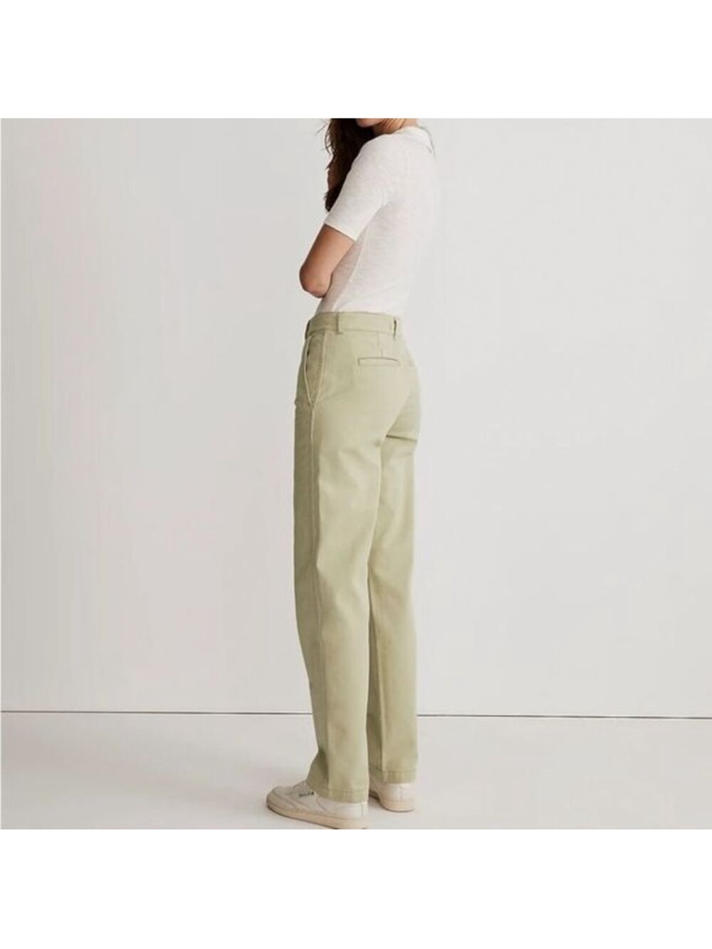 MADEWELL Low-Slung Straight Chino Pants in Pale Lichen #NN293 Sz 23